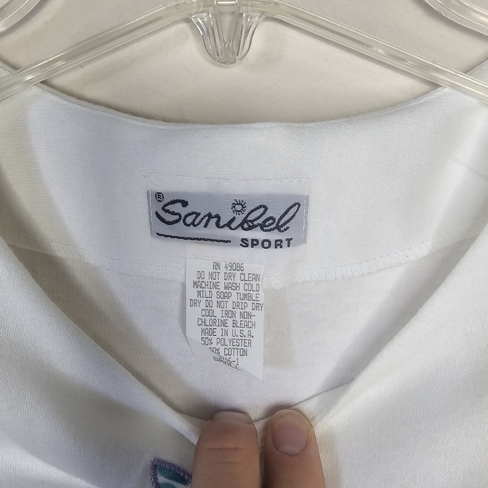 Sanibel Sport Summer Vintage Floral Shirt Size Small - Picture 4 of 8